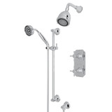 Deco Thermostatic Shower Package - Polished Chrome with Cross Handle | Model Number: U.KIT56X-APC - Product Knockout
