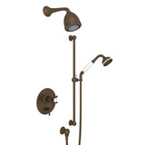 Edwardian Pressure Balance Shower Package - English Bronze with Cross Handle | Model Number: U.KIT240NX-EB - Product Knockout