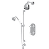 Georgian Era Thermostatic Shower Package - Polished Chrome with Cross Handle | Model Number: U.KIT72X-APC - Product Knockout