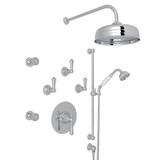Georgian Era Thermostatic Shower Package - Polished Chrome with Metal Lever Handle | Model Number: U.KIT77LS-APC - Product Knockout