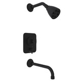 Graceline Pressure Balance Shower Package - Matte Black with Metal Dial Handle | Model Number: MBKIT230NDMMB - Product Knockout