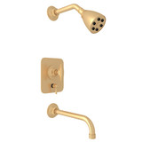 Graceline Pressure Balance Shower Package - Satin Brass with Metal Dial Handle | Model Number: MBKIT230NDMSTB - Product Knockout