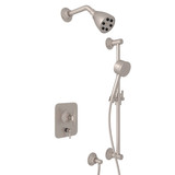 Graceline Pressure Balance Shower Package - Satin Nickel with Metal Dial Handle | Model Number: MBKIT240NDMSTN - Product Knockout