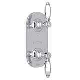 Hex 1/2 Inch Thermostatic and Diverter Control Trim - Polished Chrome with Metal Lever Handle | Model Number: A4964LHAPC - Product Knockout