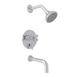 Lombardia Pressure Balance Shower Package - Polished Chrome with Cross Handle | Model Number: LOKIT210NXM-APC - Product Knockout