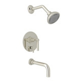Lombardia Pressure Balance Shower Package - Polished Nickel with Metal Lever Handle | Model Number: LOKIT210NLM-PN - Product Knockout