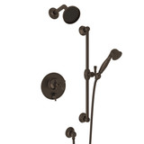 Palladian Pressure Balance Shower Package - Tuscan Brass with Cross Handle | Model Number: AKIT940NXM-TCB - Product Knockout