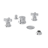 Pirellone 5-Hole Bidet Faucet - Polished Chrome with Cross Handle | Model Number: BA595X-APC - Product Knockout