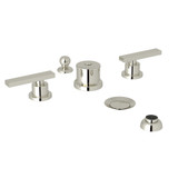 Pirellone 5-Hole Bidet Faucet - Polished Nickel with Metal Lever Handle | Model Number: BA595L-PN - Product Knockout