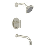 Pirellone Pressure Balance Shower Package - Polished Nickel with Metal Lever Handle | Model Number: MODKIT350NL-PN - Product Knockout