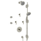 Pirellone Thermostatic Shower Package - Polished Nickel with Cross Handle | Model Number: MODKIT370X-PN - Product Knockout