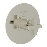 Pirellone Thermostatic Trim Plate without Volume Control - Polished Nickel with Cross Handle | Model Number: BA720X-PN/TO - Product Knockout