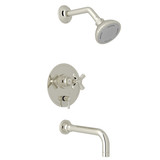 San Giovanni Pressure Balance Shower Package - Polished Nickel with Cross Handle | Model Number: SGKIT210NXM-PN - Product Knockout