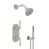 San Giovanni Thermostatic Shower Package - Polished Nickel with Metal Lever Handle | Model Number: SGKIT55LM-PN - Product Knockout