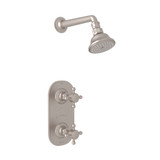Thermostatic Shower Package - Satin Nickel with Cross Handle | Model Number: AKIT51EXM-STN - Product Knockout