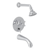 Verona Pressure Balance Shower Package - Polished Chrome with Cross Handle | Model Number: RBKIT80ENXM-APC - Product Knockout