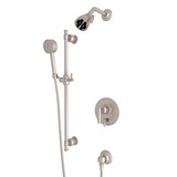 Zephyr Pressure Balance Shower Package - Satin Nickel with Metal Lever Handle | Model Number: MBKIT340ENLMSTN - Product Knockout