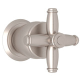 Zephyr Trim for Volume Control and 4-Port Dedicated Diverter - Satin Nickel with Cross Handle | Model Number: MB1951XMSTN - Product Knockout