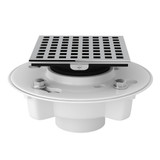 PVC 2 Inch X 3 Inch Drain Kit with Matrix Decorative Cover - Polished Chrome | Model Number: SDPVC2/3-3143APC - Product Knockout