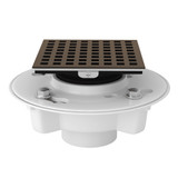 PVC 2 Inch X 3 Inch Drain Kit with Matrix Decorative Cover - Tuscan Brass | Model Number: SDPVC2/3-3143TCB - Product Knockout