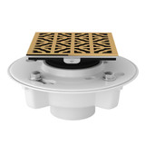 PVC 2 Inch X 3 Inch Drain Kit with Petal Decorative Cover - Italian Brass | Model Number: SDPVC2/3-3146IB - Product Knockout