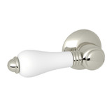 Universal Tank Lever Trip Arm - Polished Nickel with White Porcelain Lever Handle | Model Number: C7950LPPN - Product Knockout