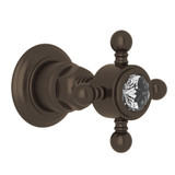 Trim for Volume Control and 4-Port Dedicated Diverter - Tuscan Brass with Crystal Cross Handle | Model Number: A4912XCTCBTO - Product Knockout