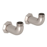 Deco Pair of Wall Unions - Satin Nickel | Model Number: U.6181STN - Product Knockout