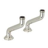 Deco Pair of Extended Deck Pillar Unions - Polished Nickel | Model Number: U.6186PN - Product Knockout