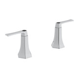 Bellia Set of Hot and Cold 1/2 Inch Sidevalves - Polished Chrome with Metal Lever Handle | Model Number: BE120L-APC - Product Knockout