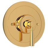 Holborn Thermostatic Trim Plate without Volume Control - English Gold with Metal Lever Handle | Model Number: U.5885LS-EG/TO - Product Knockout