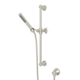San Giovanni Single-Function Handshower Set - Polished Nickel with Five Spoke Cross Handle | Model Number: AKIT8073XPN - Product Knockout