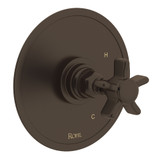 San Giovanni Pressure Balance Trim without Diverter - Tuscan Brass with Five Spoke Cross Handle | Model Number: A2310XTCB - Product Knockout