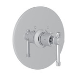 Campo Thermostatic Trim Plate without Volume Control - Polished Chrome with Industrial Metal Lever Handle | Model Number: A4914ILAPC - Product Knockout