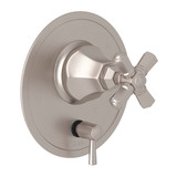 Palladian Pressure Balance Trim with Diverter - Satin Nickel with Cross Handle | Model Number: A2910NXMSTN - Product Knockout