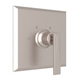 Vincent Thermostatic Trim Plate without Volume Control - Satin Nickel with Metal Lever Handle | Model Number: A4014LVSTN - Product Knockout
