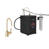 Holborn C-Spout Hot Water Faucet Tank and Filter Kit - English Gold with Metal Lever Handle | Model Number: U.KIT1347LS-EG-2 - Product Knockout