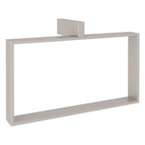 Quartile Wall Mount Rectangular Towel Holder Ring - Satin Nickel | Model Number: QU220-STN - Product Knockout
