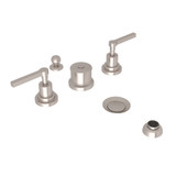 Lombardia Five Hole Bidet Faucet - Satin Nickel with Metal Lever Handle | Model Number: A2260LMSTN - Product Knockout