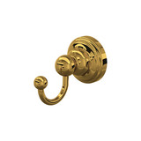 Edwardian Wall Mount Single Robe Hook - Unlacquered Brass | Model Number: U.6921ULB - Product Knockout