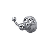 Edwardian Wall Mount Double Robe Hook - Polished Chrome | Model Number: U.6922APC - Product Knockout