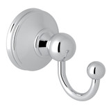 Georgian Era Wall Mount Single Robe Hook - Polished Chrome | Model Number: U.6621APC - Product Knockout