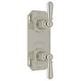 Edwardian 1/2 Inch Thermostatic and Diverter Control Trim - Polished Nickel with Metal Lever Handle | Model Number: U.8585L-PN/TO - Product Knockout