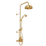 Georgian Era Thermostatic Shower Package - English Gold with Metal Lever Handle | Model Number: U.KIT61NLS-EG - Product Knockout