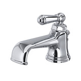 Edwardian Single Hole Single Handle Bathroom Faucet - Polished Chrome with Metal Lever Handle | Model Number: U.3670L-APC-2 - Product Knockout