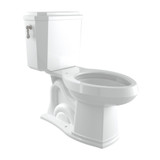 Deco Elongated Close Coupled 1.28 GPF High Efficiency Toilet - Satin Nickel | Model Number: U.KIT112-STN - Product Knockout