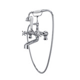Exposed Tub Filler with Handshower - Polished Chrome with Cross Handle | Model Number: U.3541X-APC - Product Knockout