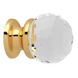 Swarovski Crystal 1 3/16 Inch Pull Knob - Italian Brass | Model Number: A1479CIB - Product Knockout