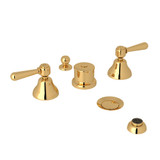 Verona Five Hole Bidet Faucet - Italian Brass with Metal Lever Handle | Model Number: A2760LMIB - Product Knockout