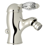 Viaggio Single Lever Single Hole Bidet Faucet - Polished Nickel with Crystal Metal Lever Handle | Model Number: A3403LCPN - Product Knockout